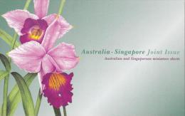 Australia 1998 Australia-Singapore Joint Issue Orchids Presentation Pack - 2 Minisheets - Presentation Packs