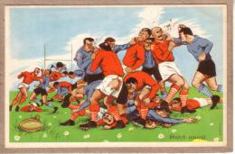 SPORTS - RUGBY - ILLUSTRATEUR CARRIERE - 730 - " MATCH AMICAL "  - éditeur Photochrom - Rugby