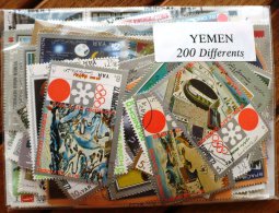 YEMEN, Lot De 200 Timbres Tous Différents Neufs Et Oblitérés. Satisfaction Assurée - Yemen