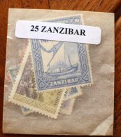 ZANZIBAR, Lot De 25 Timbres Tous Differents Neufs Et Oblitérés. Satisfaction Assurée - Zanzibar (...-1963)