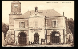 89 CERISIERS / La Mairie Et L'Eglise / - Cerisiers