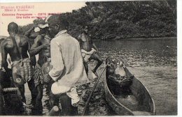 Afrique   Côte D'Ivoire  Mission Esseyric   Une Halte En Lagune  Pirogue - Ivory Coast