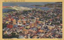 Air View From An Airliner St Petersburg Florida 1951 Curteich - St Petersburg