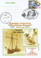 ERNEST SHACKLETON, EXPLORER, QUERY SHIP, DOG, CM, MAXICARD, CARTES MAXIMUM, 2012, ROMANIA - Onderzoekers