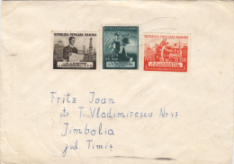 LABOUR SINDICATS PROPAGANDA, STAMPS ON COVER, 1972, ROMANIA - Lettres & Documents