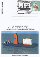 POLAR RESEARCH WORKSHOP, EXPLORING, SHIPS, CM, MAXICARD, CARTES MAXIMUM, 2007, ROMANIA - Onderzoekers