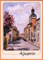 CARTE POSTALE NEUVE EN COULEUR AIGUEPERSE LES JAQUEMARTS 63260 AQUARELLE ERNEST CHANONAT HERVE MONESTIER EDITIONS ARTISA - Aigueperse