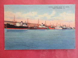 New Orleans,LA--Ocean Going Ships At Dock--cancel 1949--PJ212 - Other & Unclassified