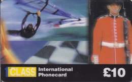 UK, £10, Vindsurfing And Guardsman, Prepaid Card, 2 Scans. - Otros & Sin Clasificación