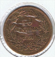 Luxembourg 10 Centimes 1854 - Luxemburgo