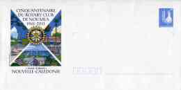 PAP De 2011 Avec Timbre "Cagou Bleu Type Ramon" Et Illust. "Cinquantenaire Du Rotary Club De Nouméa" - Prêt-à-poster