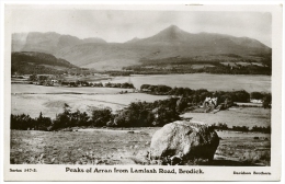 ARRAN : BRODICK - PEAKS OF ARRAN FROM LAMLASH ROAD - Ayrshire