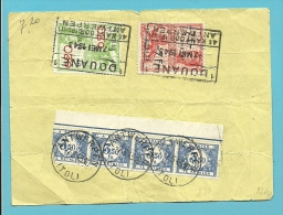 Dokument " Contre Paiement Des Droits De Douane" Met TX 48 (X4) Met Stempel ANTWERPEN (TOL) - Brieven En Documenten