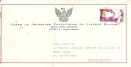 Castelo Branco - Envelope E Carta Do Corpo De Bombeiros Voluntários De Castelo Branco (3 Scans) - Castelo Branco