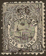 FIJI 1891 1d Black P11x12 SG 93 U YY152 - Fidji (...-1970)