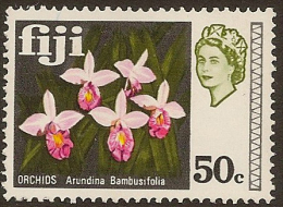 FIJI 1969 50c Bamboo Orchids SG 405 HM YY675 - Fidji (...-1970)