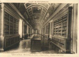 (369M) Very Old Postcard - Carte Ancienne - France - Bibliothweque Library Of Fontainebleau Caslte - Bibliothèques