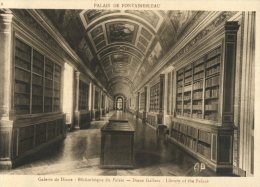 (369M) Very Old Postcard - Carte Ancienne - France - Bibliothweque Library Of Fontainebleau Caslte - Libraries