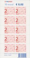 The Netherlands Mi 2032 Make-up Rate Stamps 2 Cents - Full Sheet ** 2003 - Unused Stamps