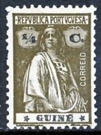 !										■■■■■ds■■ Guinea 1914 AF#143* Ceres 1/4 Centavo Plain 12x11,5 III-IV Mint (x3090) - Guinée Portugaise