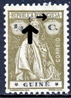 !										■■■■■ds■■ Guinea 1914 AF#143* Ceres 1/4 Centavo Liso 12x11,5 Mint ERROR (d4719) - Guinée Portugaise