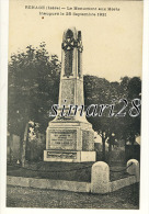 RENAGE - LE MONUMENT AUX MORTS INAUGURE LE 25 SEPTEMBRE 1921 - Renage