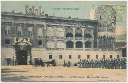 MONACO // Palais Du Prince, Carabiniers, Garde D 'honneur   Edit Giletta 204   Colorisée - Palais Princier