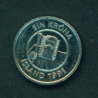 ICELAND - 1991 1k Circ. - Islanda