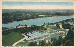 ( CPA ÉTATS UNIS )  CINCINNATI  /  Ohio River From Eden Park, Horticultural Building  - - Cincinnati