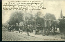 Sangerhausen Marienstraße Pferdegespann Marienkirche Friedhof Fahrrad 9.9.1902 - Sangerhausen