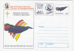 EMIL RACOVITA, EXPLORERS, SHIPS, WHALES, 4X COVERS STATIONERY, ENTIER POSTAL, 1997, ROMANIA - Esploratori