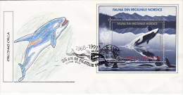 WHALES, SPECIAL COVER, 1993, ROMANIA - Baleines