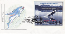 WHALES, SPECIAL COVER, 1993, ROMANIA - Ballenas