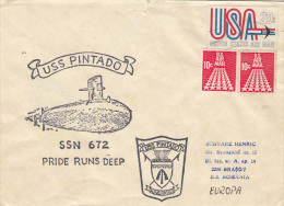 USS PINTADO SUBMARINE SPECIAL POSTMARK ON COVER, 1987, USA - Sottomarini