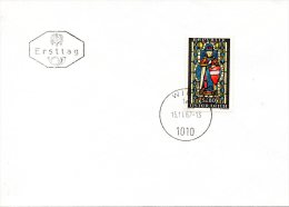 AUTRICHE. N°1086 Sur Enveloppe 1er Jour (FDC) De 1967. St Léopold III/Peinture Sur Verre. - Verres & Vitraux