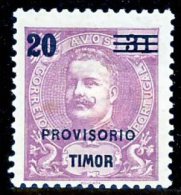 !										■■■■■ds■■ Timor 1899 AF#75* Sobretaxa On Mouchon 20/31 Mint (x3339) - Timor