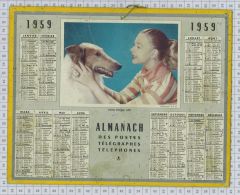 Almanach Des PTT De  1959, Dept Seine Et Marne 77 - Grand Format : 1941-60