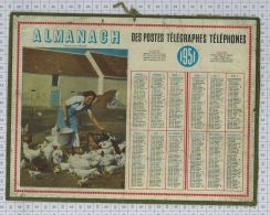 Almanach Des PTT De  1951 - Tamaño Grande : 1941-60