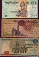 EGYPTE - Lot De 3 Billets - Egypte