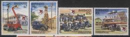 1986 BARBADOS  75th Anniversary Of Electricity In Barbados, Cars,  Lorries  Mi 662/65,  MNH - Elettricità