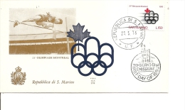 JO De Montréal -1976 ( FDC De Saint-Marin à Voir) - Zomer 1976: Montreal