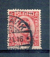 Iceland 1921 - King Christian X - Oblitérés