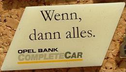 Pin´s  OPEL BANK COMPLETECAR - Opel