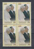 2012.89 CUBA MNH 2012  BENEDICTUS XVI VISIT RAUL CASTRO. PAPA BENEDICTO XVI BLOCK 4. VATICAN CITY. VATICANO. - Unused Stamps