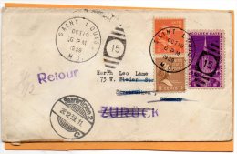 USA 1939 Cover Mailed To Saarbrucken Returned - Brieven En Documenten