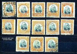 BRAZIL 1906 FIRST OFFICIALS Complete SET SC#O1-13 VF USED (rd027) - Usati