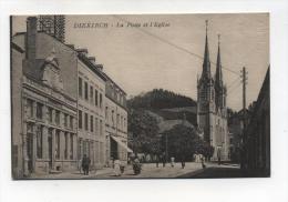 CPA Luxembourg : DIEKIRCH  Poste Et église      A  VOIR   !!!!! - Diekirch