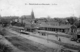 La Gare En 1921 - Saint Just En Chaussee