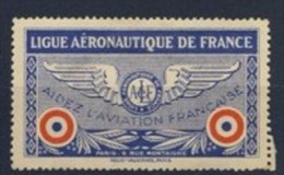 VIGNETTE NEUVE * GOMME # LIGUE AERONAUTIQUE DE FRANCE # - Aviación