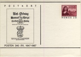 ENTIER POSTAL 1987 NORVEGE - Ganzsachen